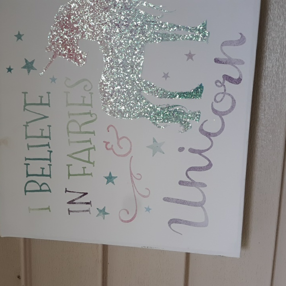 I believe in Fairies & Unicorns sign home bedroom decor